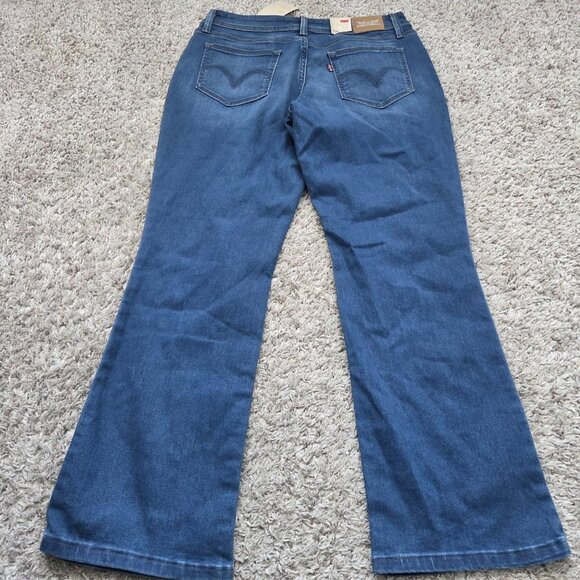 Levi's 529 Jeans Womens 14p Curvy Bootcut Denim Dark Wash Tags - Picture 7 of 8